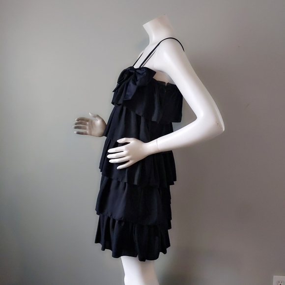 Erin Fetherston Target Black Tiered Bow Flapper Mini Dress 3 - Picture 4 of 6